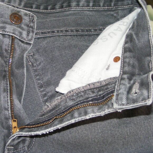 LEVI'S Vintage 630 Jeans, 31/29, Orange tab, Faded Black, Shorter/Crop, Zipper - Picture 6 of 14